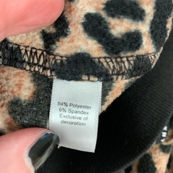 DKNY poly spandex animal print joggers track pants cuffed ankle medium - Picture 8 of 8